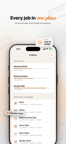 BuildCalc: Material Planner iPhone screenshot