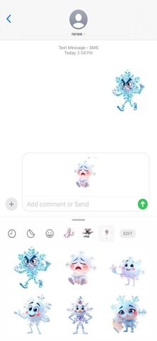 Crystal Snowflake Stickers Screenshot 4 of 4