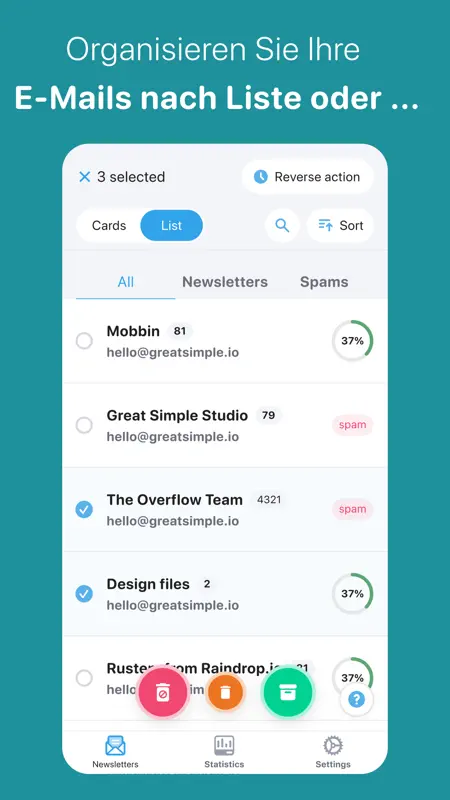 Cleanfox : mail spam löschen screenshot 4 of 7
