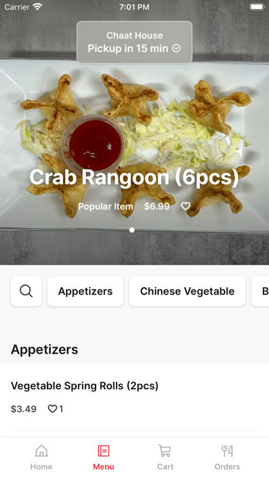 Chaat House To Go iPhone screenshot 2 - Food & Drink app