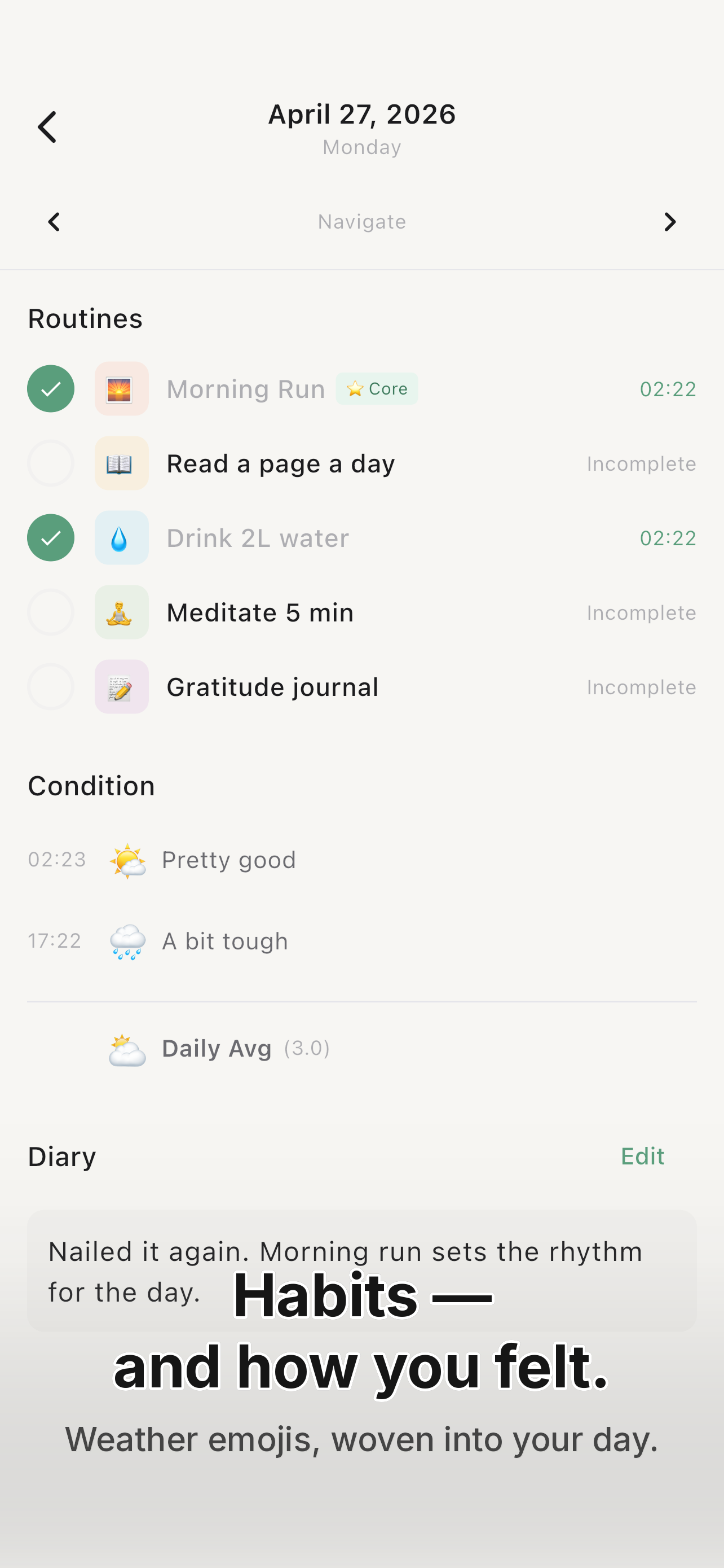 Sprig - Small Habit Tracker