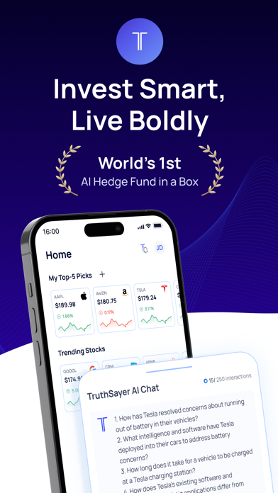 Realtime Stock Events AI iPhone screenshot 1 - Finance app