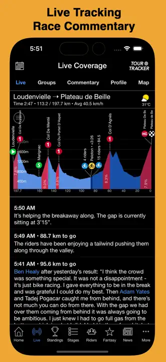 Tour Tracker Pro Cycling: Screenshot 2 von 10