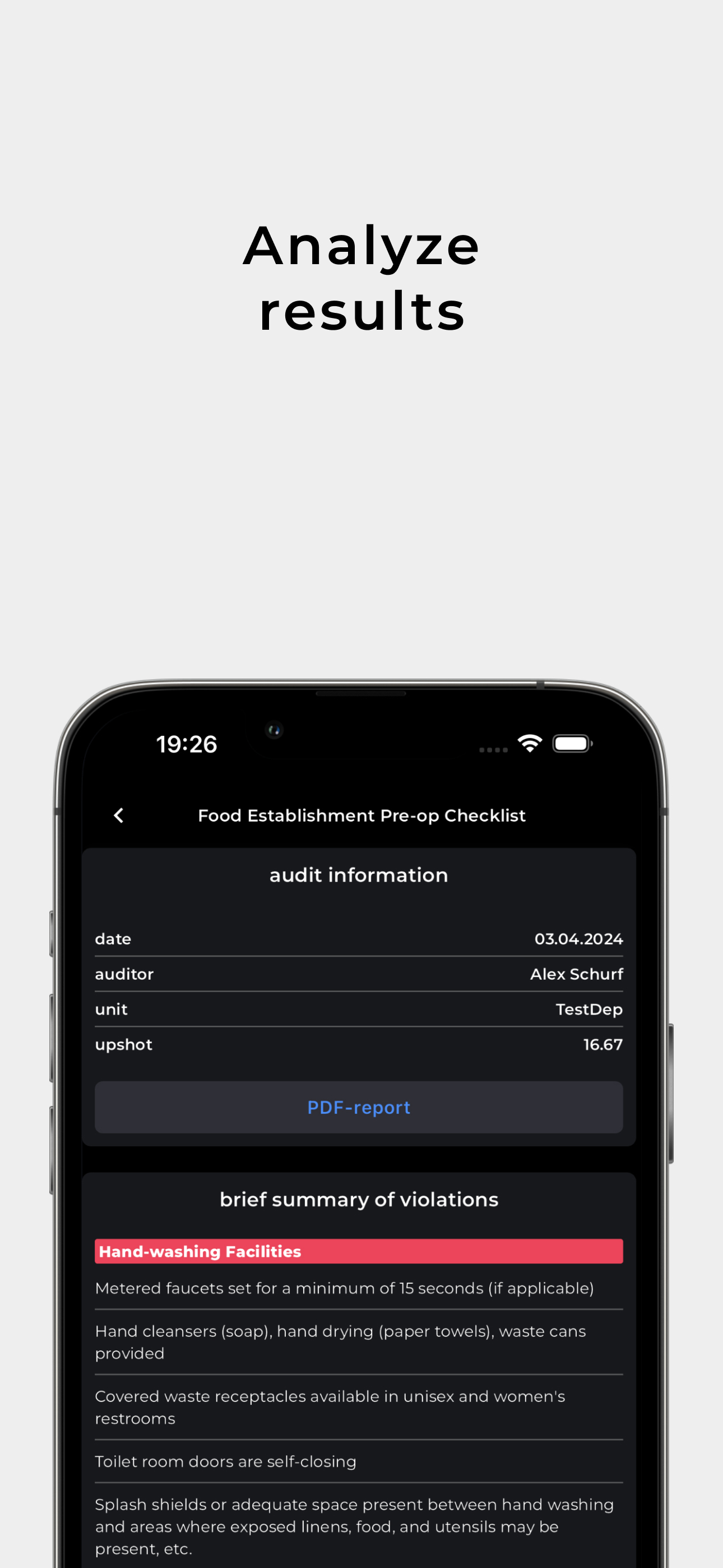 JeCheck checklists and audits screenshot 5