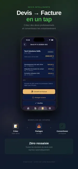 SnapInvoice - Factures IA screenshot 2