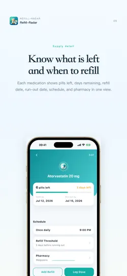 Screenshot von Refill-Radar auf dem iPhone 6