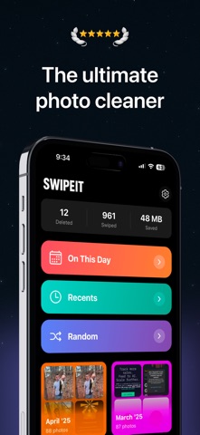 SwipeIt - Photo Cleaner iPhone screenshot