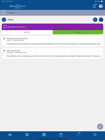 The BSA Parent Portal iPad screenshot