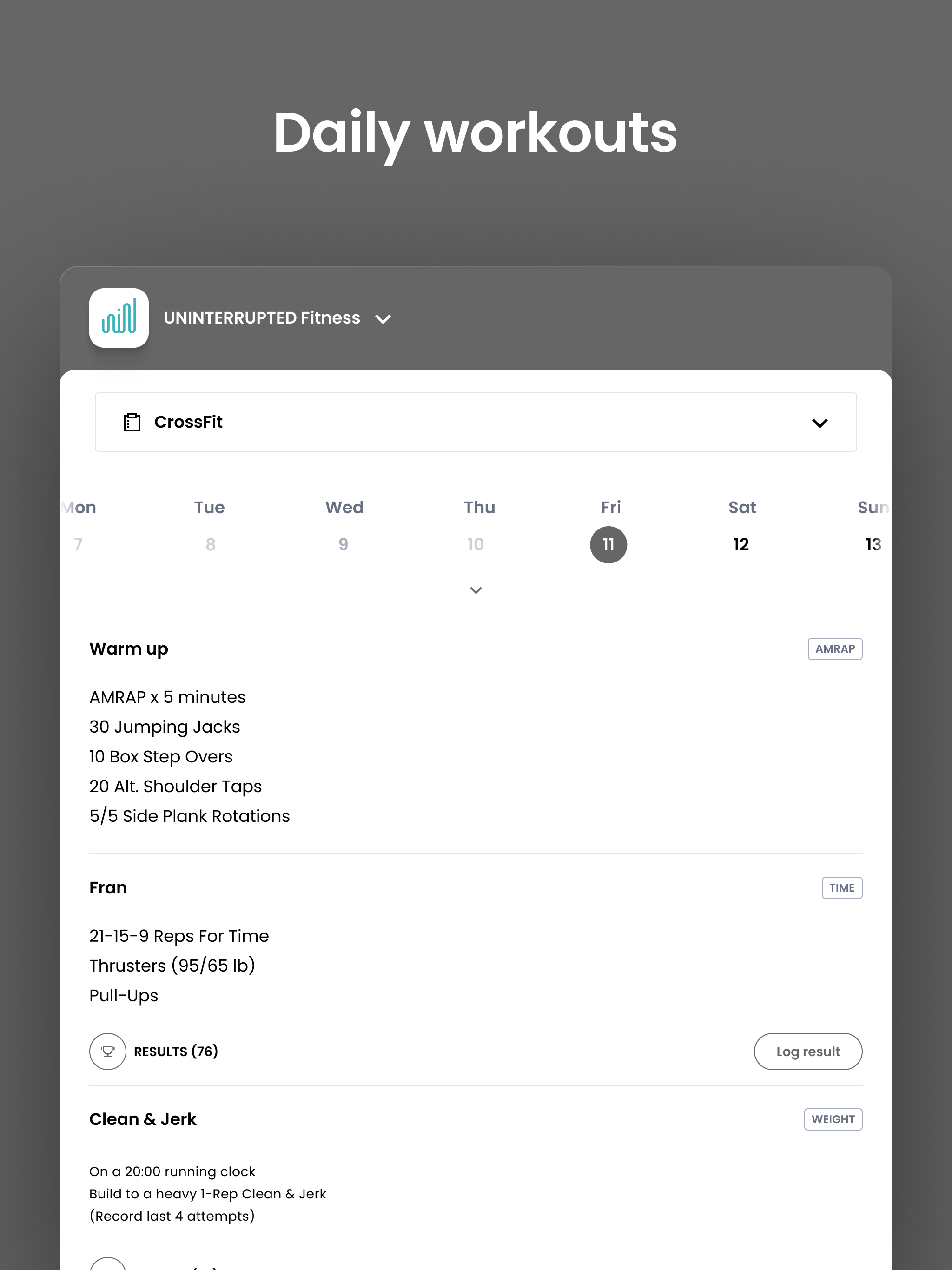 UNINTERRUPTED Fitness screenshot 8