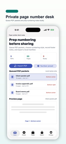 PDF Page Number Private のスクリーンショット