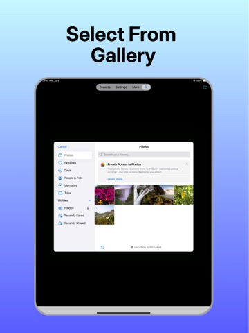 Barcode and QRcode-Scanner iPad screenshot