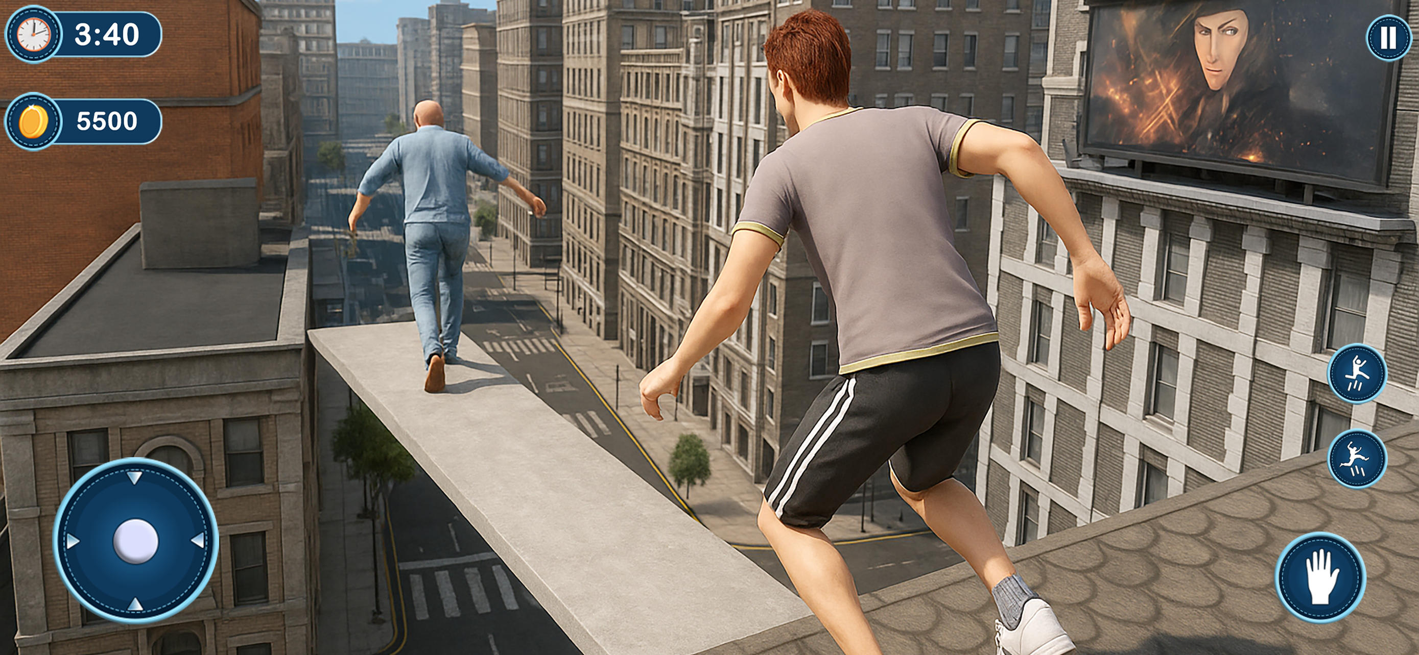 Rooftop Runner Parkour Go Up