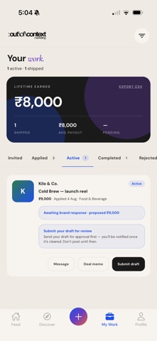 Out of Context Marketing iPhone screenshot