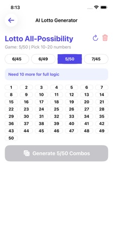Lotto Logic Ai Screenshot 2 of 4
