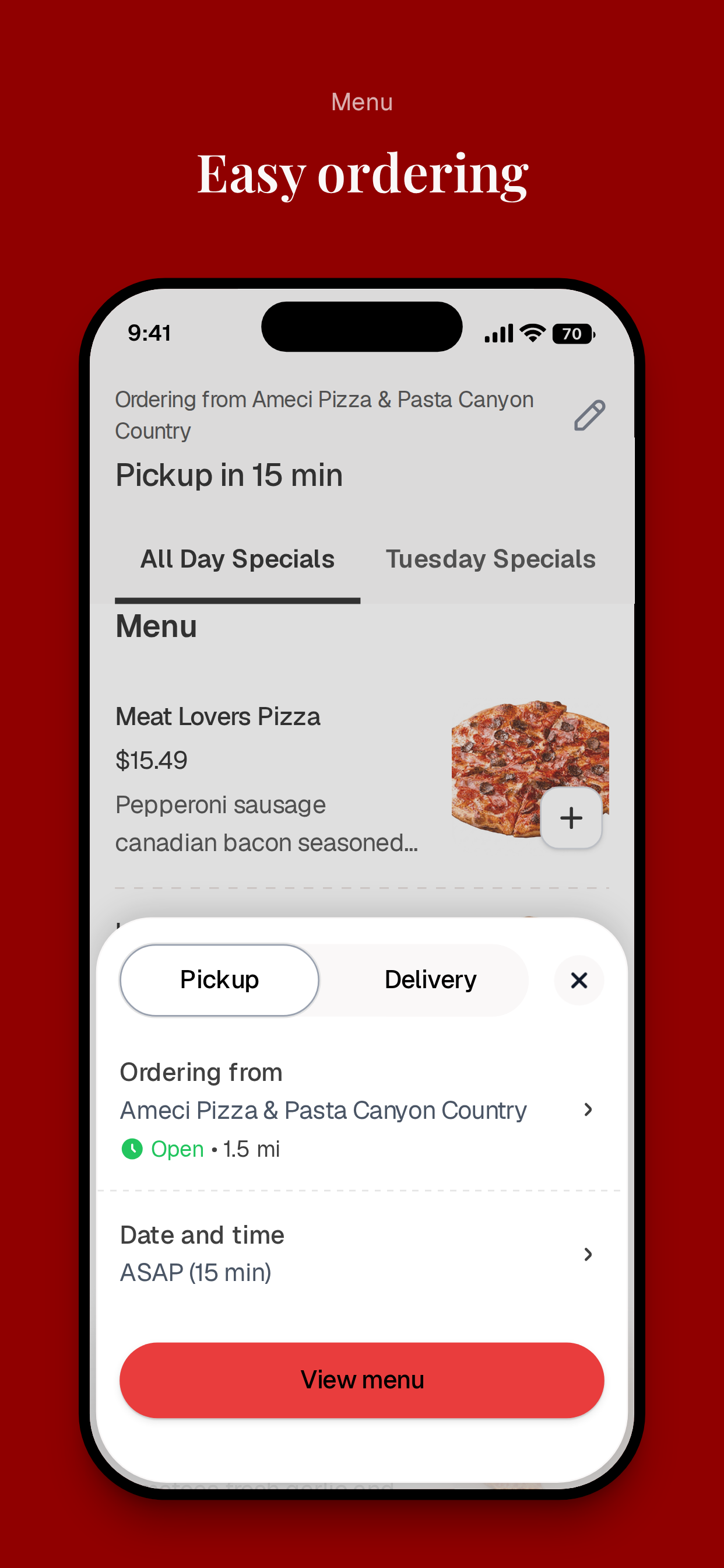 Ameci Pizza & Pasta To Go screenshot 3