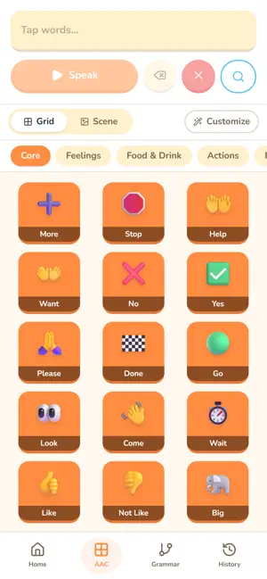 Swirly AAC: First Words screenshot 2