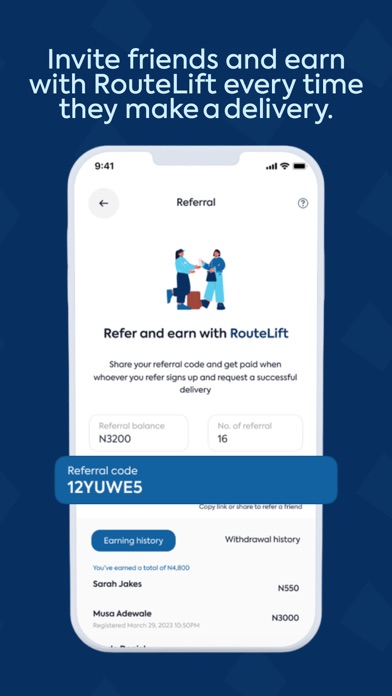 RouteLift: On-Demand Delivery Screenshot