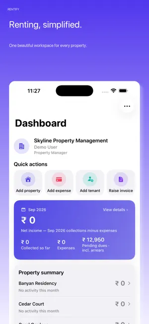 Rentify - Property Management screenshot 1