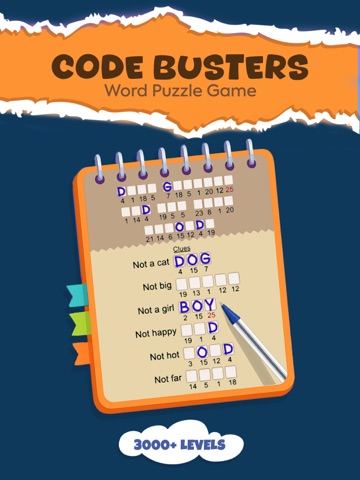 Code Busters: Word Puzzle Game iPad screenshot 1