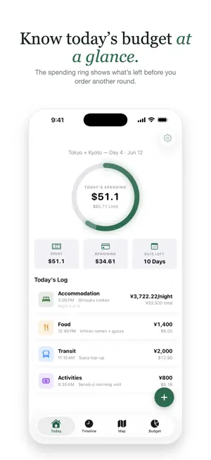 Dayfare - Travel Spending screenshot 1