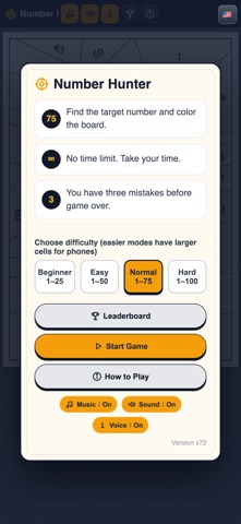 Number Hunter - Find Fast Screenshot 1 of 3