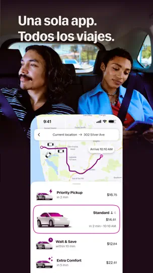 Captura de pantalla de Lyft en iPhone 1