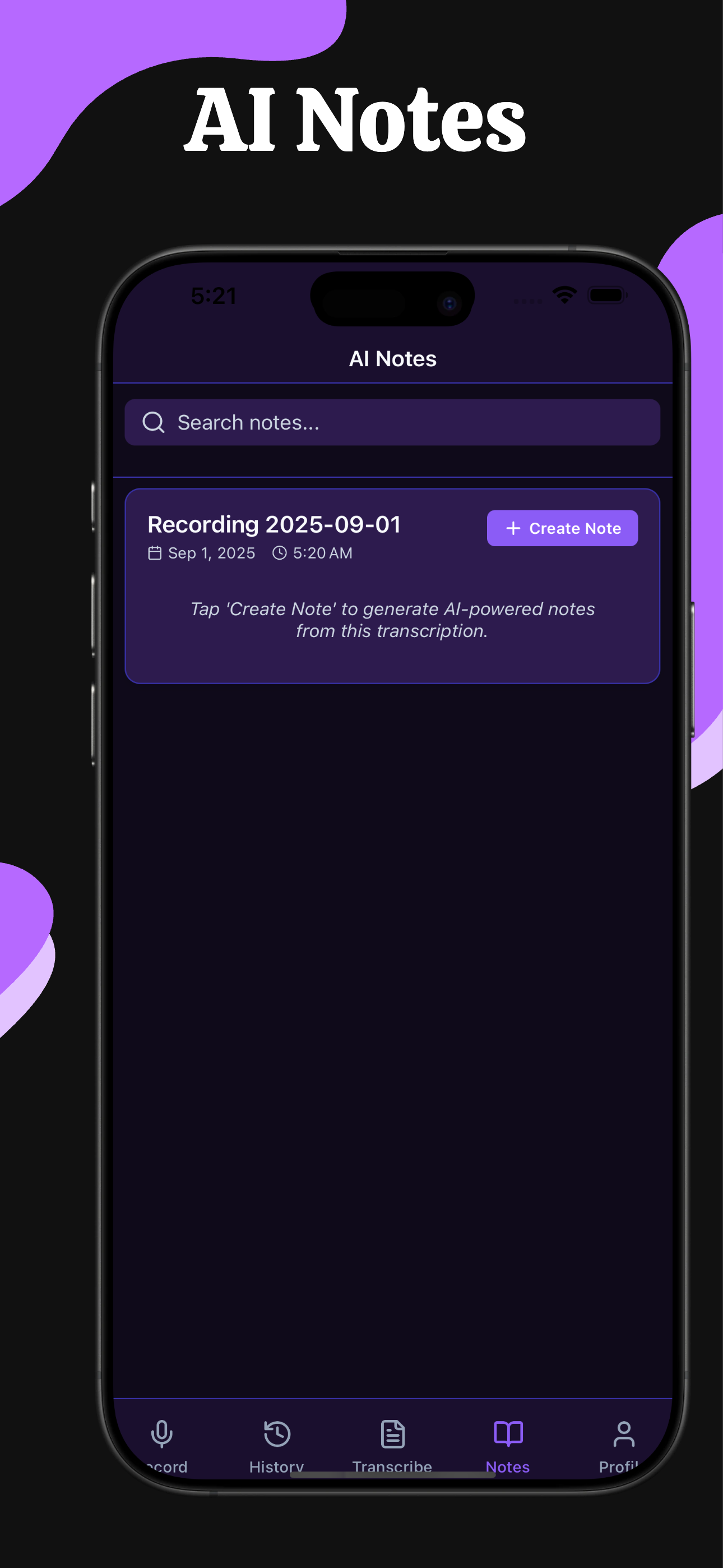 VoiceNoteX: Audio to Notes screenshot 4