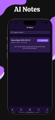 VoiceNoteX: Audio to Notes screenshot