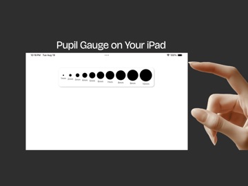 Pupillometry iPad screenshot
