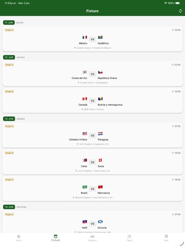 Fútbol 2026 Norteamérica iPad screenshot