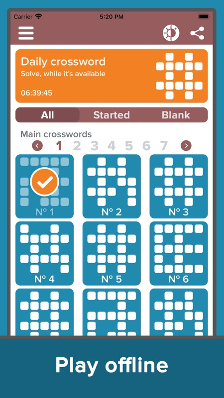 Crossword: Puzzle collection screenshot 3