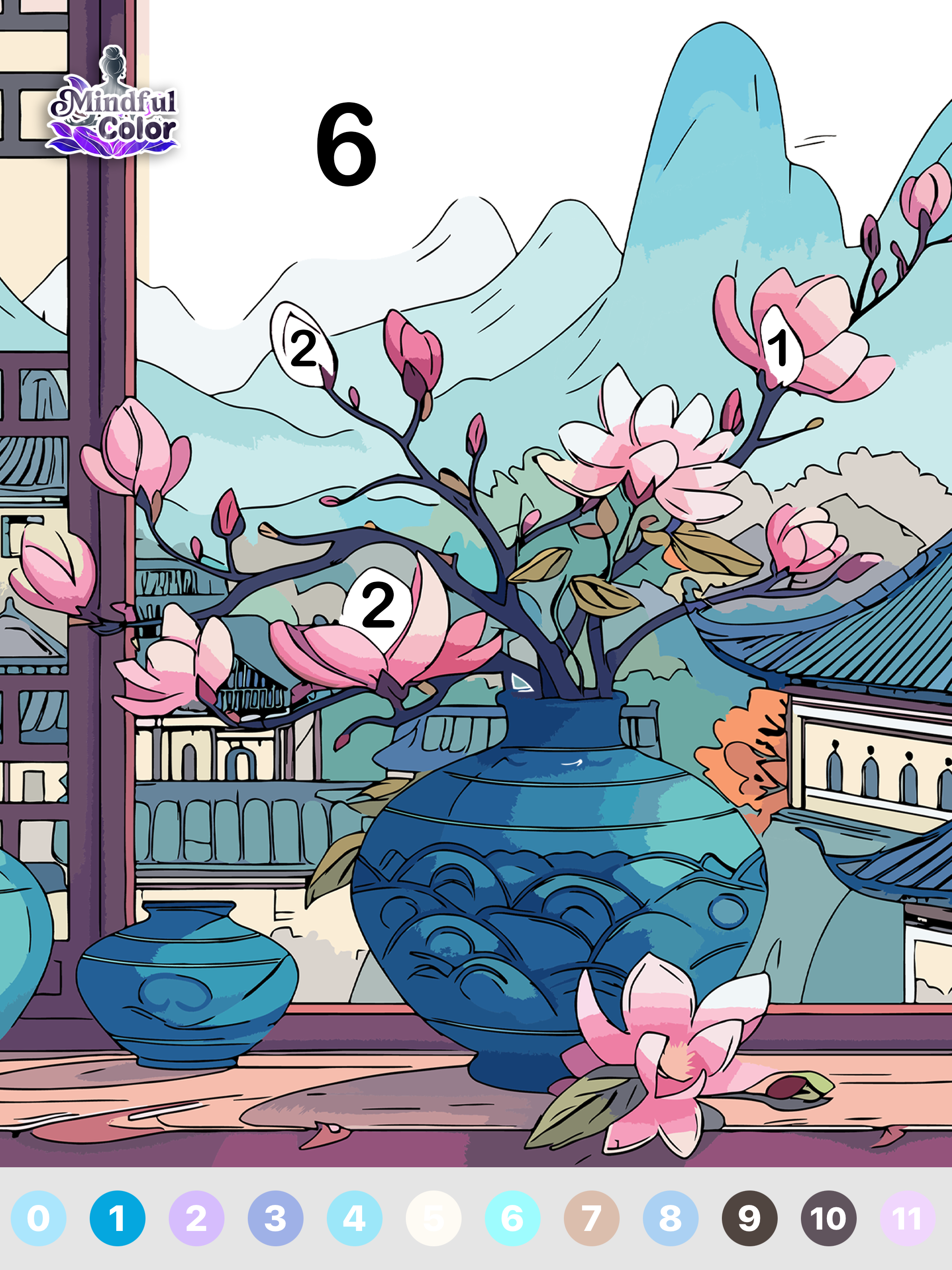 Mindful Color -color by number