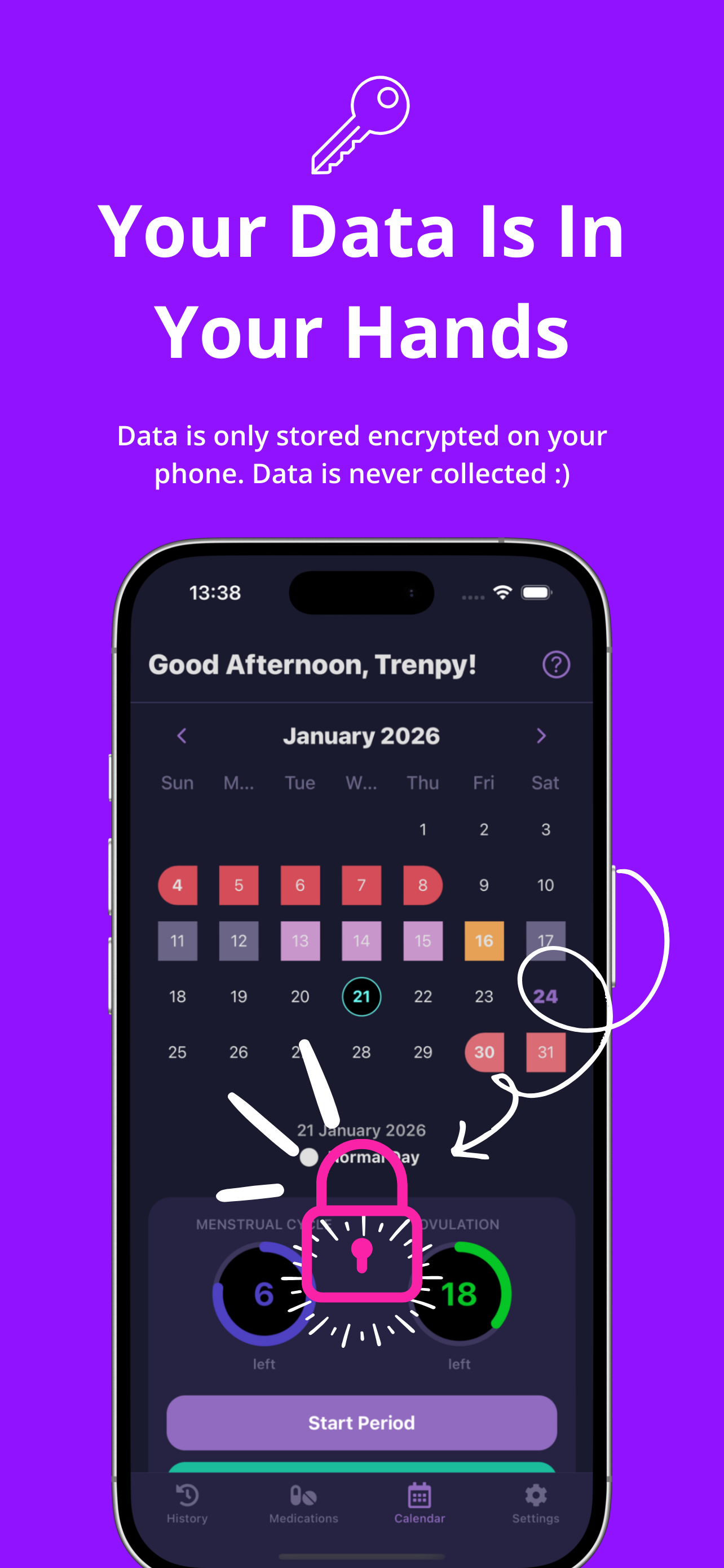 Trenpy: Private Period Tracker screenshot 4