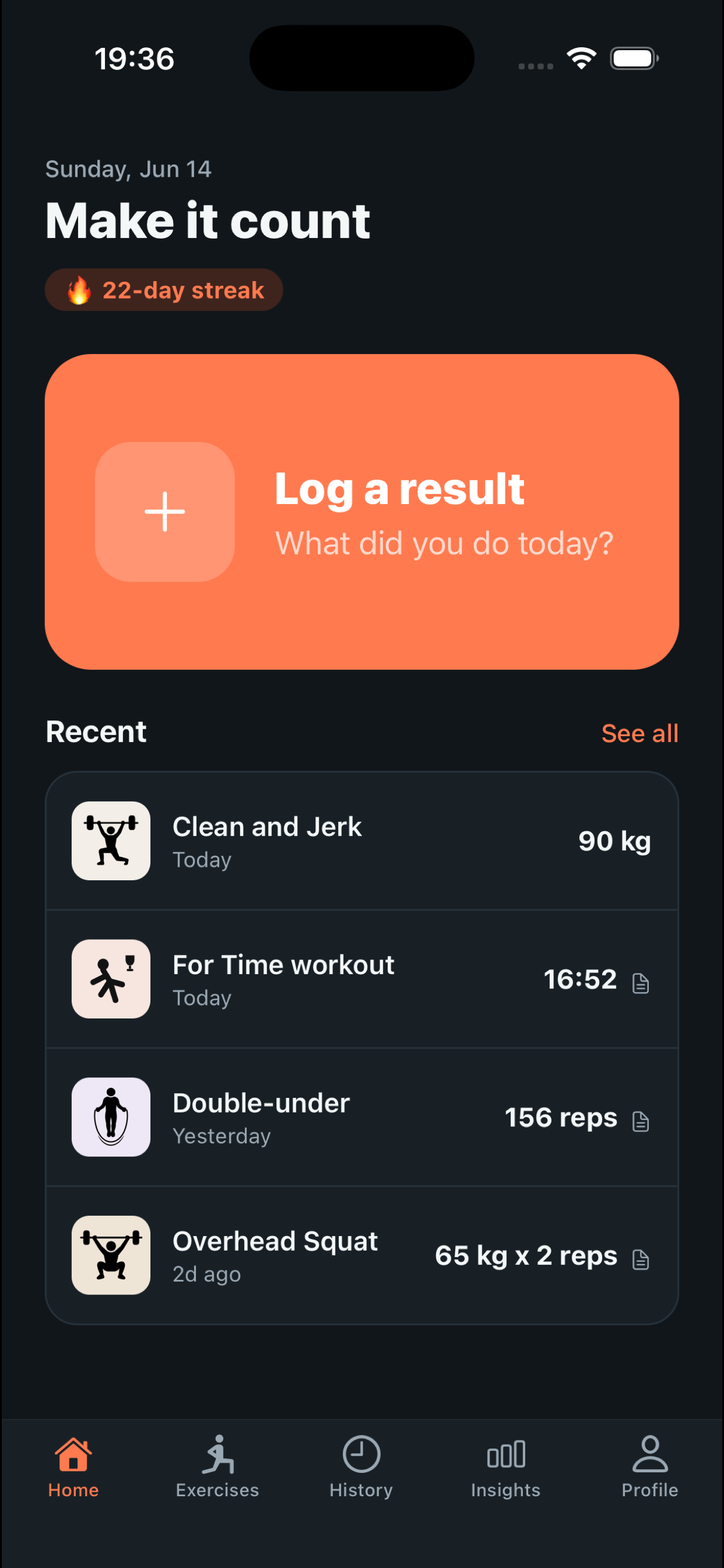 RepLog - PR WOD Tracker