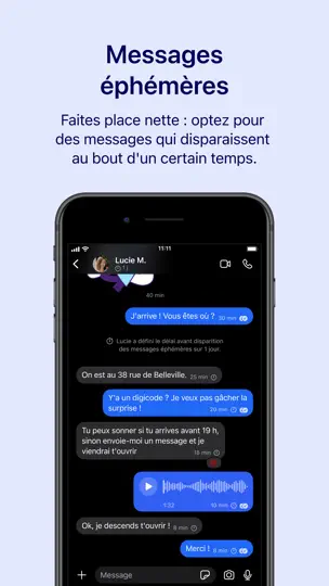 Capture d'écran de Signal - Messagerie Privée sur iPhone 2