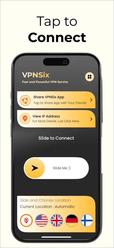 VPNSix - Optimized and Fast screenshot 2
