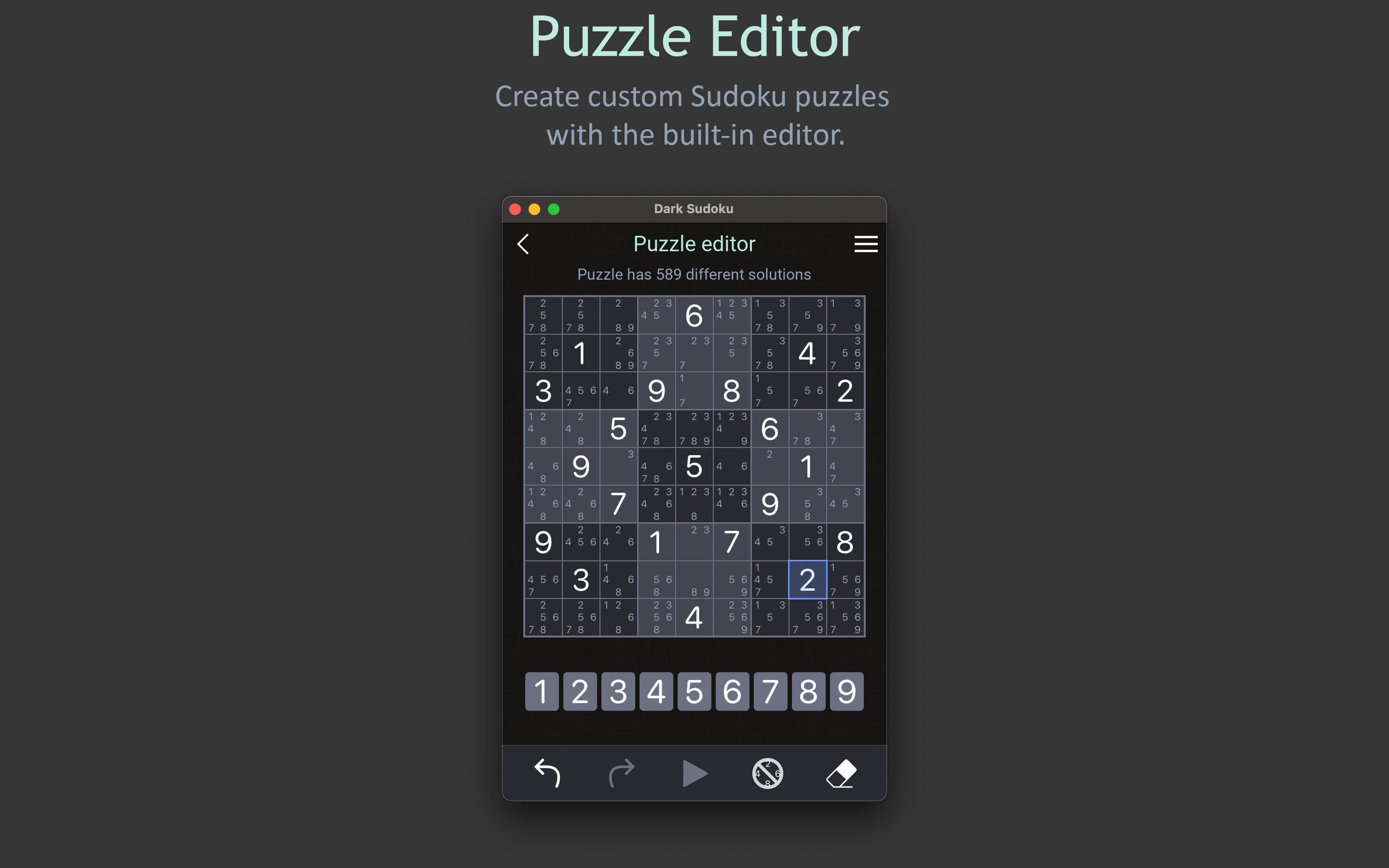 Dark Sudoku - Classic Puzzle
