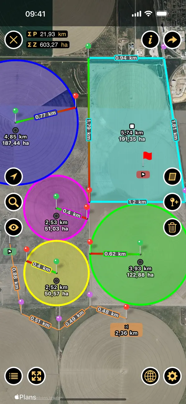 Screenshot #1 pour Planimeter — Mesurer la terre