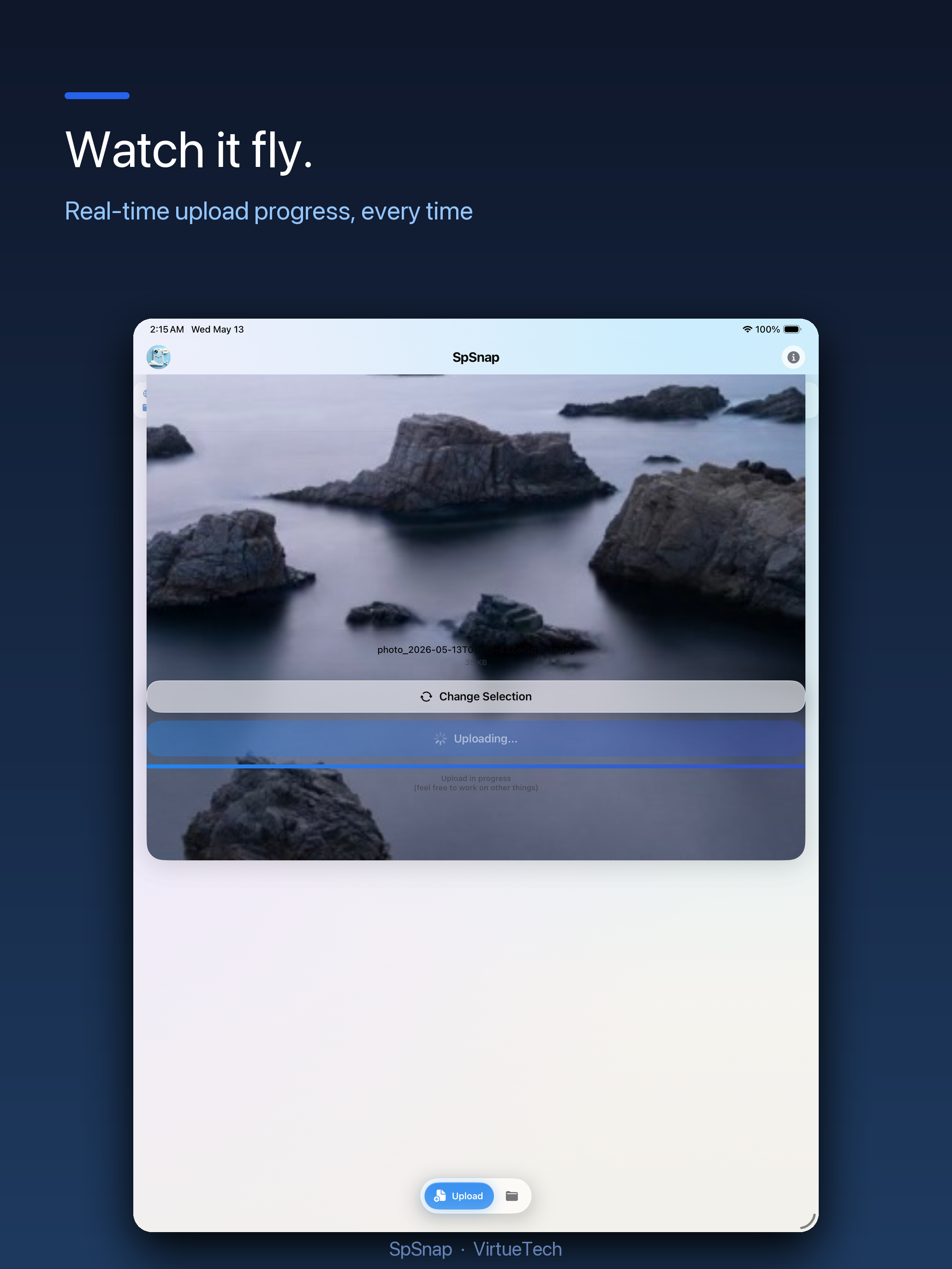 SpSnap: Mobile File Uploader