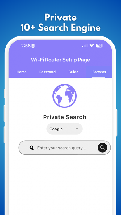 Router Setup Page Screenshot