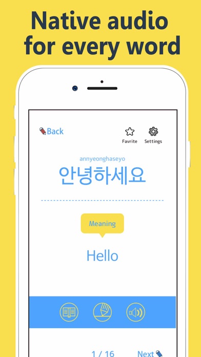Learn Korean Vocabulary: Words Screenshot