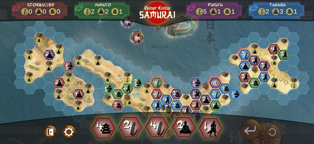 #3. Samurai by Reiner Knizia (iOS) Ved: Synthetic Mind AB