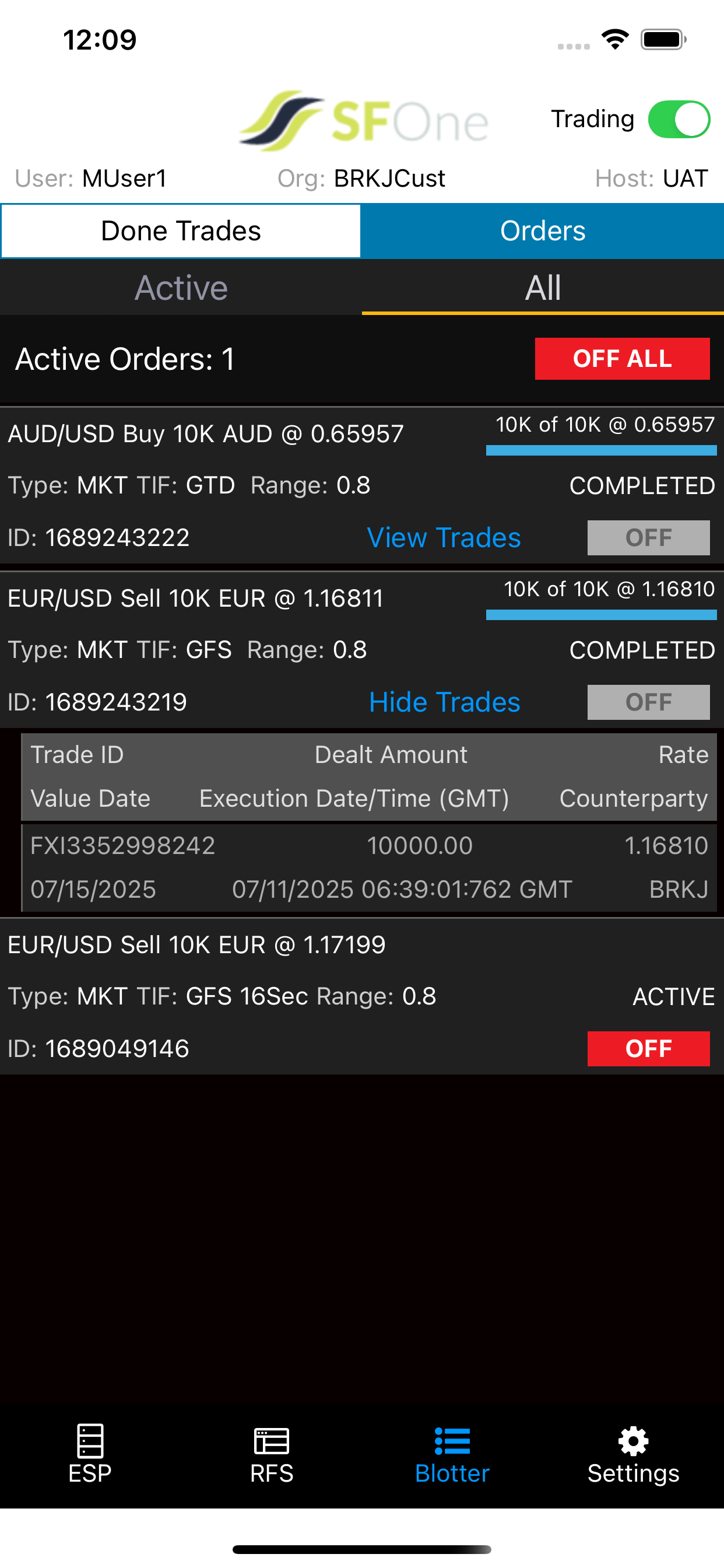 SFOne FX Trader