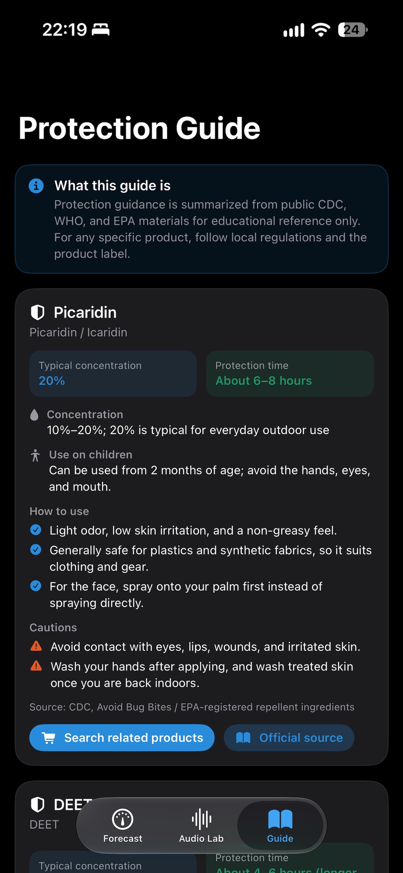 Screenshot 3 of BugOut - Mosquito Risk Alert