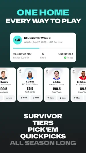 Splash Sports | Survivor & DFS screenshot 2