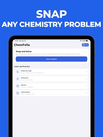 Chemistry Solver: ChemFella iPad screenshot