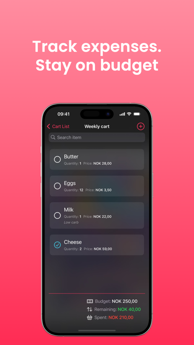 Grocery List Shopping Anylist Screenshot
