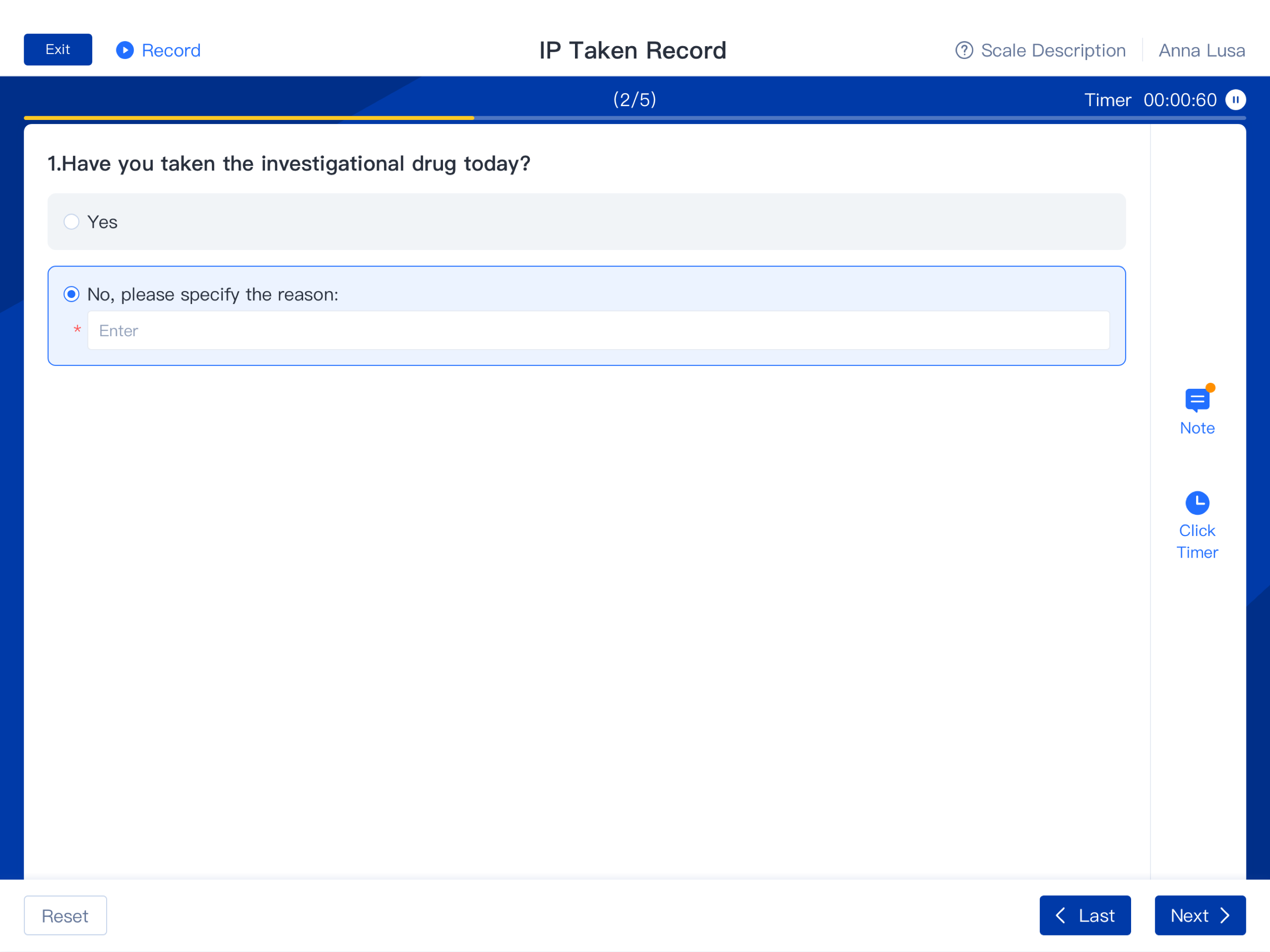 eCOA screenshot 6