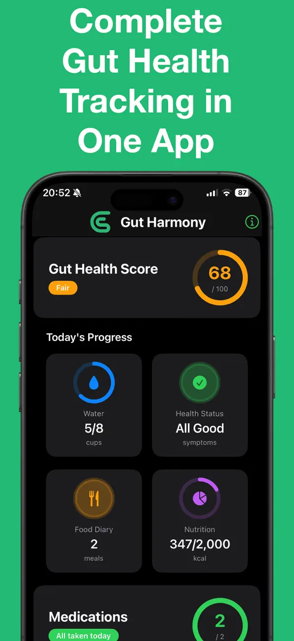 Screenshot #1 pour Gut Harmony: Digestive Tracker