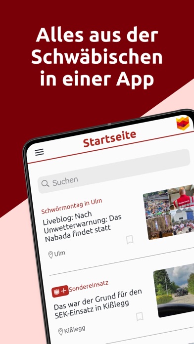 Screenshot #1 pour Schwäbische News App